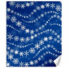 Snowflakes Winter Background Canvas 8  X 10  by Proyonanggan