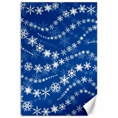 Snowflakes Winter Background Canvas 24  X 36  by Proyonanggan