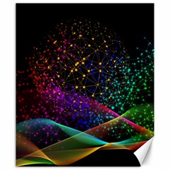 Particles Waves Line Multicoloured Canvas 20  X 24  by Proyonanggan