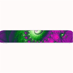 Fractal Spiral Purple Art Green Art Small Bar Mat by Proyonanggan