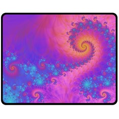 Fractal Art Artwork Magical Purple Fleece Blanket (medium) by Proyonanggan