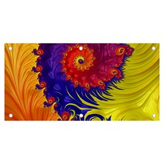 Fractal Spiral Bright Colors Banner And Sign 6  X 3  by Proyonanggan