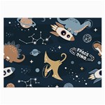 Space Theme Art Pattern Design Wallpaper Large Glasses Cloth Front