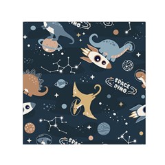 Space Theme Art Pattern Design Wallpaper Square Satin Scarf (30  X 30 )