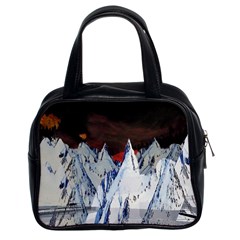 Abstract Painting Cold Temperature Snow Nature Classic Handbag (two Sides)
