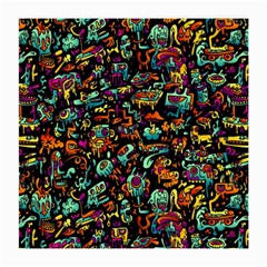 Multicolored Doodle Abstract Colorful Multi Colored Medium Glasses Cloth (2 Sides)