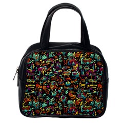 Multicolored Doodle Abstract Colorful Multi Colored Classic Handbag (one Side)