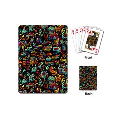 Multicolored Doodle Abstract Colorful Multi Colored Playing Cards Single Design (Mini)