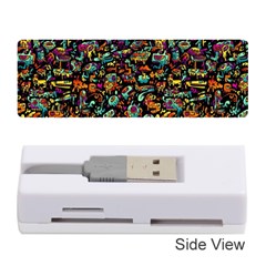 Multicolored Doodle Abstract Colorful Multi Colored Memory Card Reader (Stick)