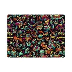 Multicolored Doodle Abstract Colorful Multi Colored Premium Plush Fleece Blanket (Mini)