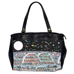 Abstract Painting Space Cartoon Oversize Office Handbag (2 Sides) by Grandong