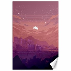 Aesthetic Pixel Art Landscape Canvas 24  X 36 