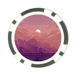 Aesthetic Pixel Art Landscape Poker Chip Card Guard (10 Pack)