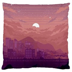 Aesthetic Pixel Art Landscape Large Cushion Case (one Side)