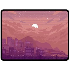 Aesthetic Pixel Art Landscape Two Sides Fleece Blanket (large)