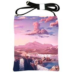 Aesthetic Landscape Vintage Cartoon Shoulder Sling Bag