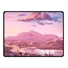 Aesthetic Landscape Vintage Cartoon Fleece Blanket (small) by Sarkoni