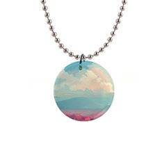 Anime Landscape 1  Button Necklace