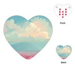 Anime Landscape Playing Cards Single Design (heart)