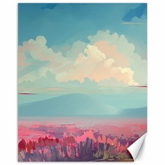 Anime Landscape Canvas 11  X 14 