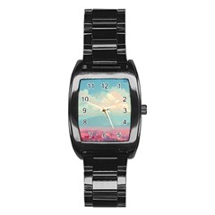 Anime Landscape Stainless Steel Barrel Watch