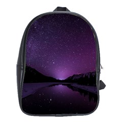 Dark Purple Aesthetic Landscape School Bag (large)