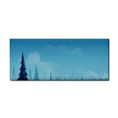 Winter Scenery Minimalist Night Landscape Hand Towel