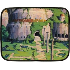 Painting Scenery Two Sides Fleece Blanket (mini)