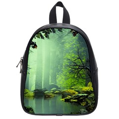 Trees Forest Artwork Nature Beautiful Landscape School Bag (small)