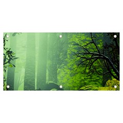 Trees Forest Artwork Nature Beautiful Landscape Banner And Sign 6  X 3  by Sarkoni