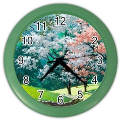 Anime Scenery Landscape Color Wall Clock