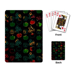 Apples Honey Honeycombs Pattern Playing Cards Single Design (rectangle)