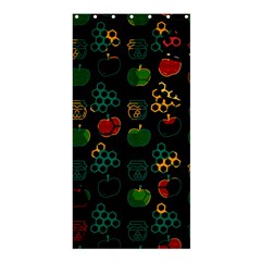 Apples Honey Honeycombs Pattern Shower Curtain 36  X 72  (stall) 