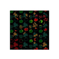 Apples Honey Honeycombs Pattern Satin Bandana Scarf 22  X 22 