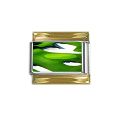 Golf Course Par Green Gold Trim Italian Charm (9mm) by Sarkoni