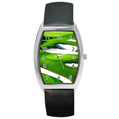 Golf Course Par Green Barrel Style Metal Watch