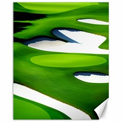 Golf Course Par Green Canvas 11  X 14 