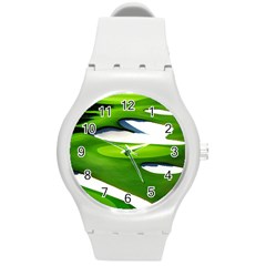 Golf Course Par Green Round Plastic Sport Watch (m)