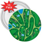 Golf Course Par Golf Course Green 3  Buttons (10 pack)  Front