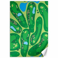 Golf Course Par Golf Course Green Canvas 12  X 18  by Sarkoni