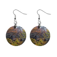 Wilderness Palette, Tierra Del Fuego Forest Landscape, Argentina Mini Button Earrings by dflcprintsclothing