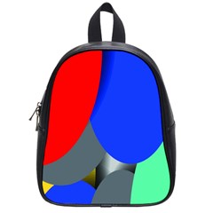 Abstract Circles, Art, Colorful, Colors, Desenho, Modern School Bag (Small)