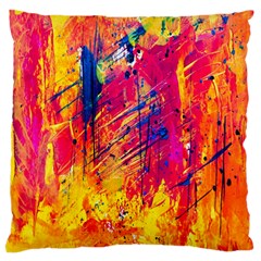 Abstract Design Calorful Large Premium Plush Fleece Cushion Case (two Sides) by nateshop