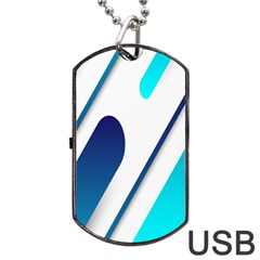 Abstract, Desenho, Flat, Google, Material Dog Tag Usb Flash (one Side) by nateshop