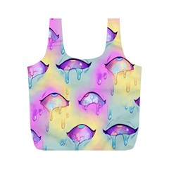 Ahegao, Anime, Pink Full Print Recycle Bag (m)