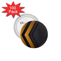 Black Gold Background, Golden Lines Background, Black 1.75  Buttons (100 pack) 