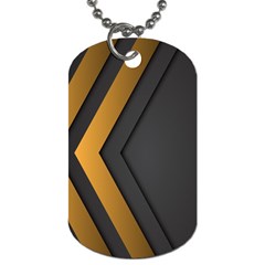 Black Gold Background, Golden Lines Background, Black Dog Tag (One Side)