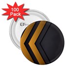 Black Gold Background, Golden Lines Background, Black 2.25  Buttons (100 pack)  Front