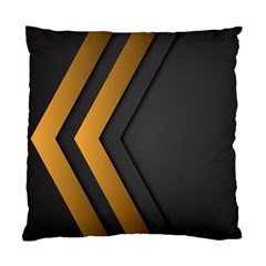 Black Gold Background, Golden Lines Background, Black Standard Cushion Case (Two Sides)