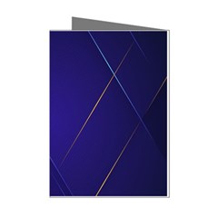 Blue Abstraction Background, Material Design, Paper Mini Greeting Cards (pkg Of 8) by nateshop